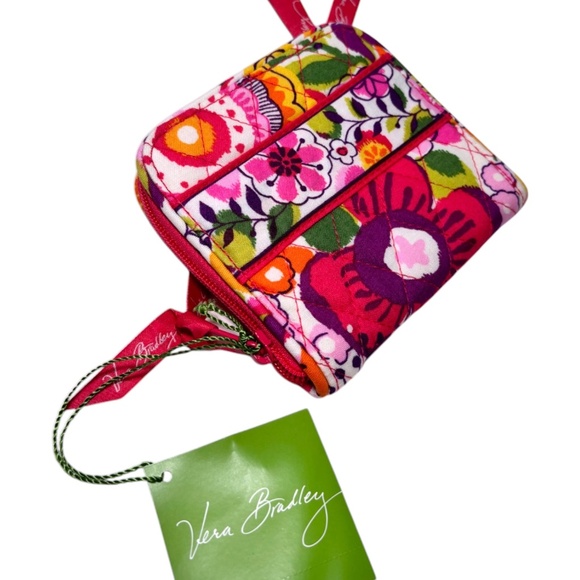 NEW Vera Bradley Clementine Compact Zip Around Wallet Retired Pink Floral Gift - Picture 2 of 8